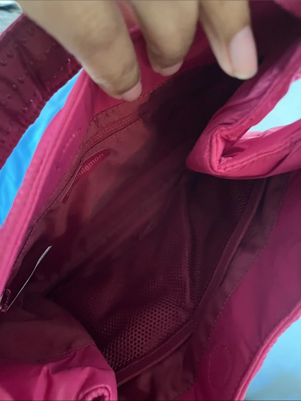 Lululemon quilty pleasures bag in berry rumble